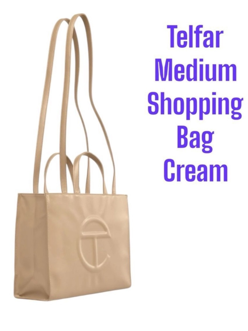 NWOT TELFAR Cream Medium Shopping Bag Tote
